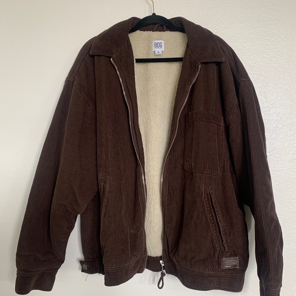 Urban Outfitters BDG Chocolate Lined Corduroy Jacket